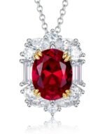 Ruby necklace Lady Di style design