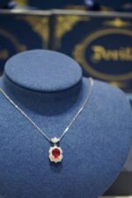 Ruby necklace Lady Di style design
