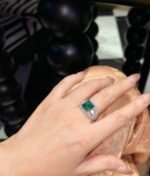 Luxury model surgerloaf lab grown surgerloaf imitation emerald ring