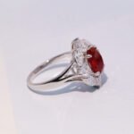 Oval Lab-Created imitation Ruby luxurious Ring