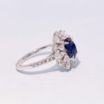 Oval Lab-Created imitation Sapphire Ring